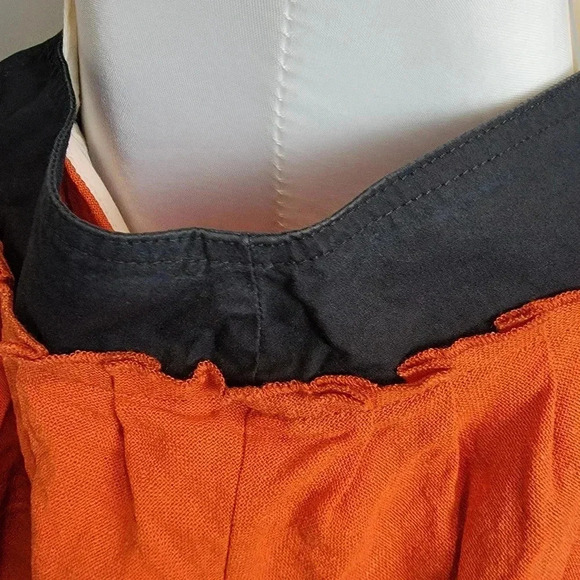 Isa Arfen Linen Mini Dress 10 Orange - Picture 5 of 11